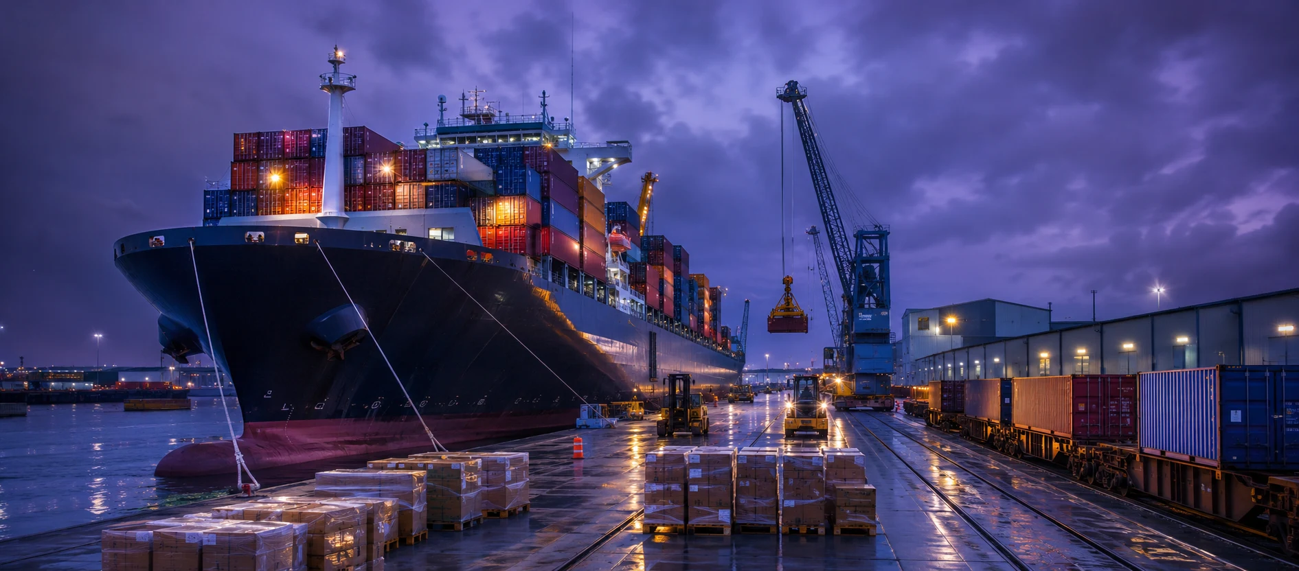 Navă cargo cu containere pentru transport maritim internațional